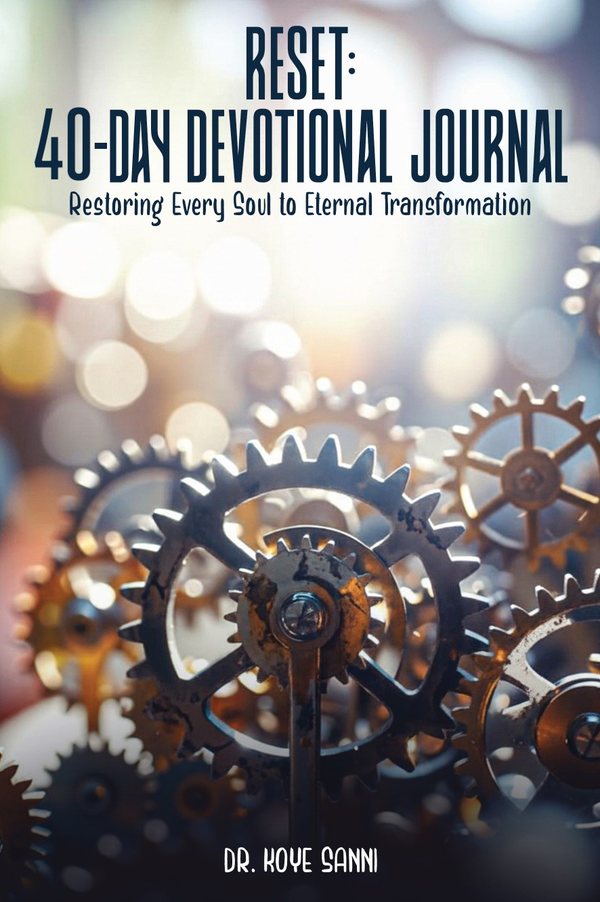 Cover of RESET: 40-Day Devotional Journal by Dr. Koye Sanni
